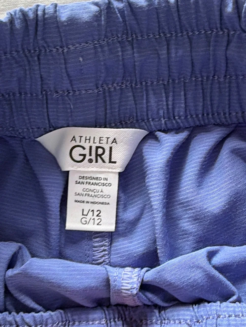 Athleta Cargo Shorts in Periwinkle Blue